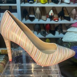 Rainbow Stripe Heels - like new